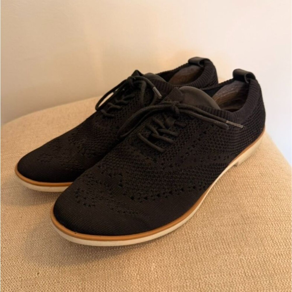 Eurosoft by Sofft Viridia Knit Oxford Womens 8.5 Black Comfort Lace Up Sneakers
